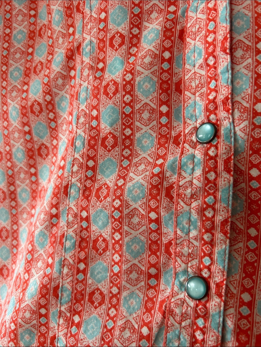 Cruel Girl Western Shirt Sz L/10 w MEASUREMENTS Pearl Snaps, Western Yokes - Picture 5 of 10
